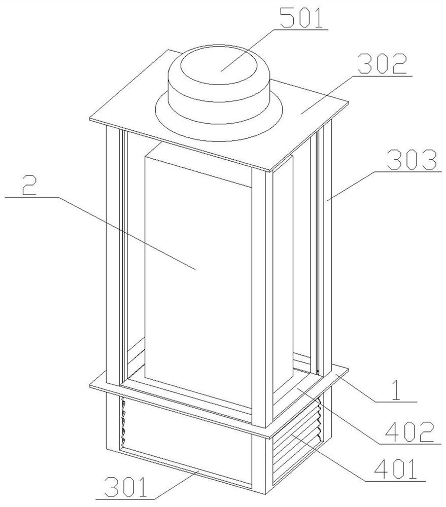 A preset fire intercepting and extinguishing device