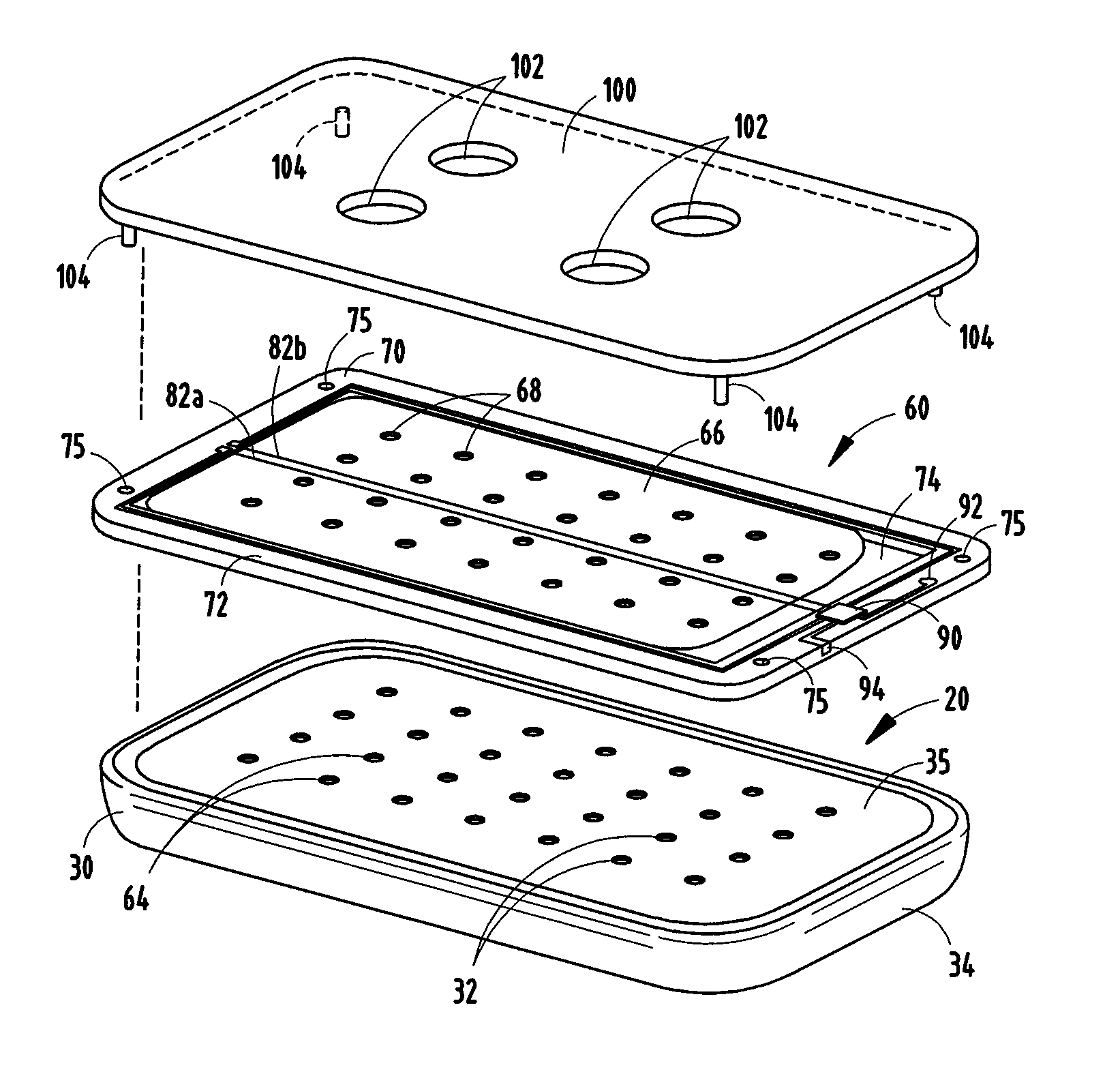 Battery Including a Fluid Manager Mounted Internal to Cell