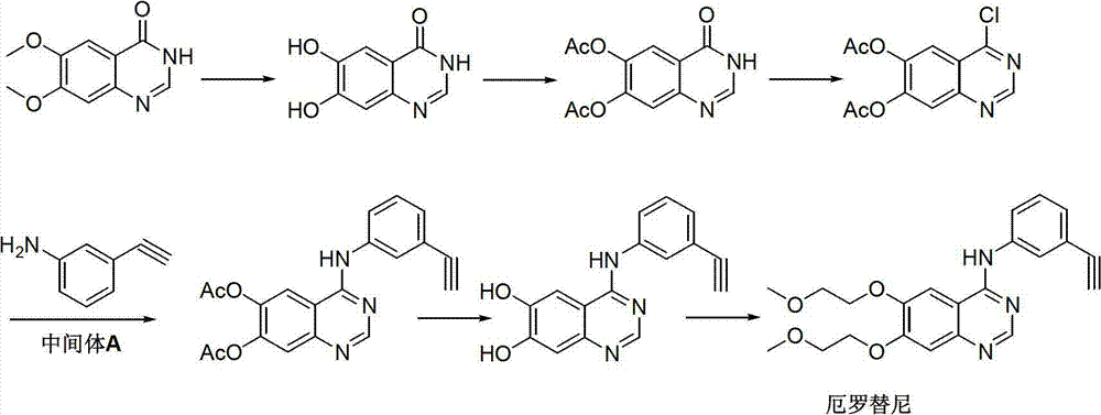 Preparation method of erlotinib intermediate, i.e., 3-aminobenzeneacetylene