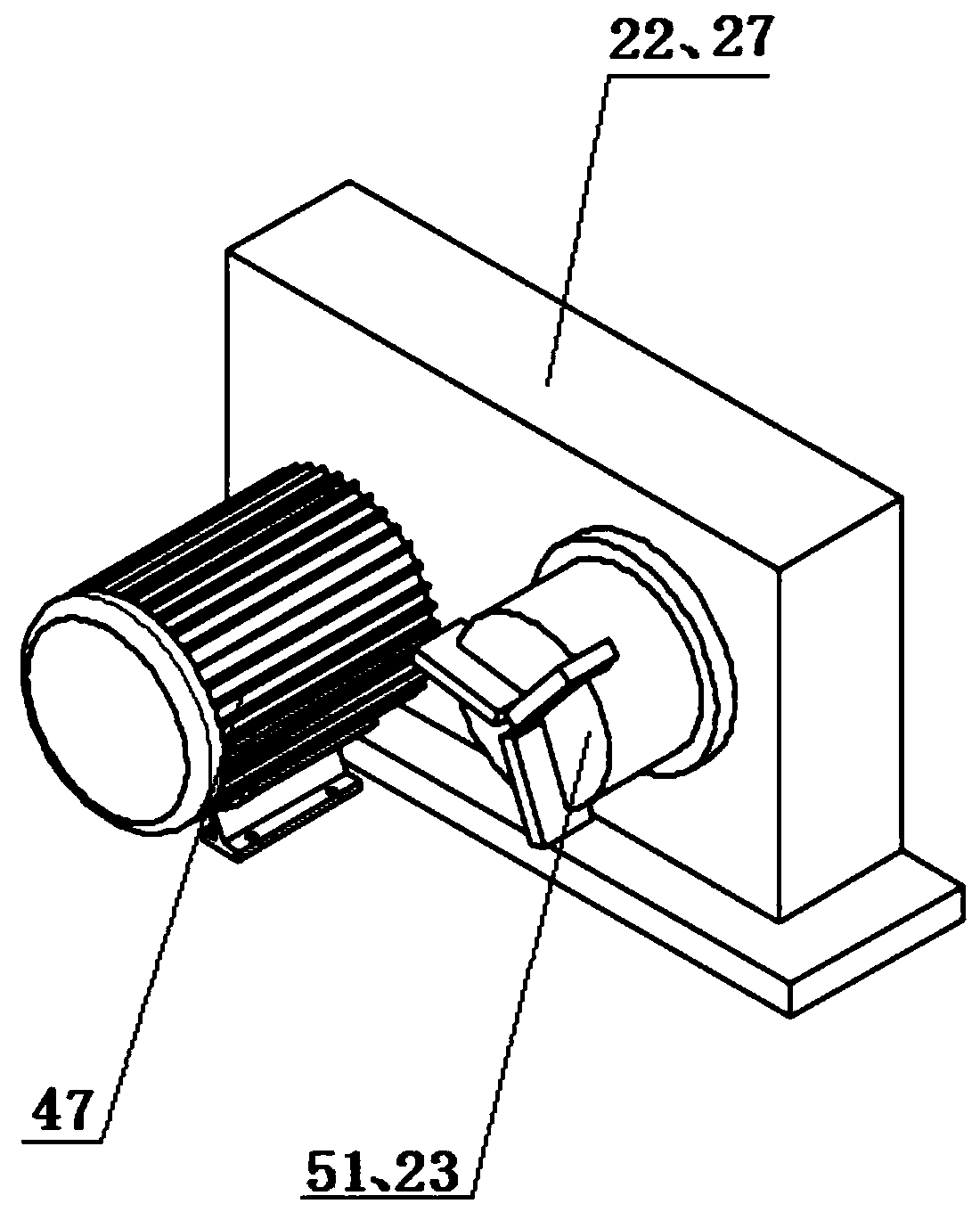 Metal bar material blanking device and blanking method