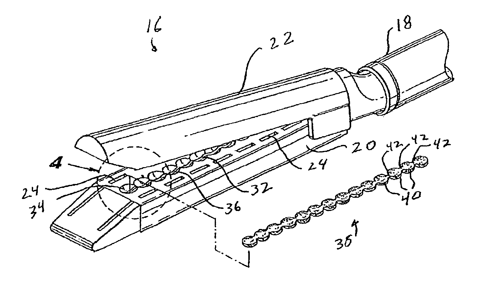 Materials delivery system for stapling device