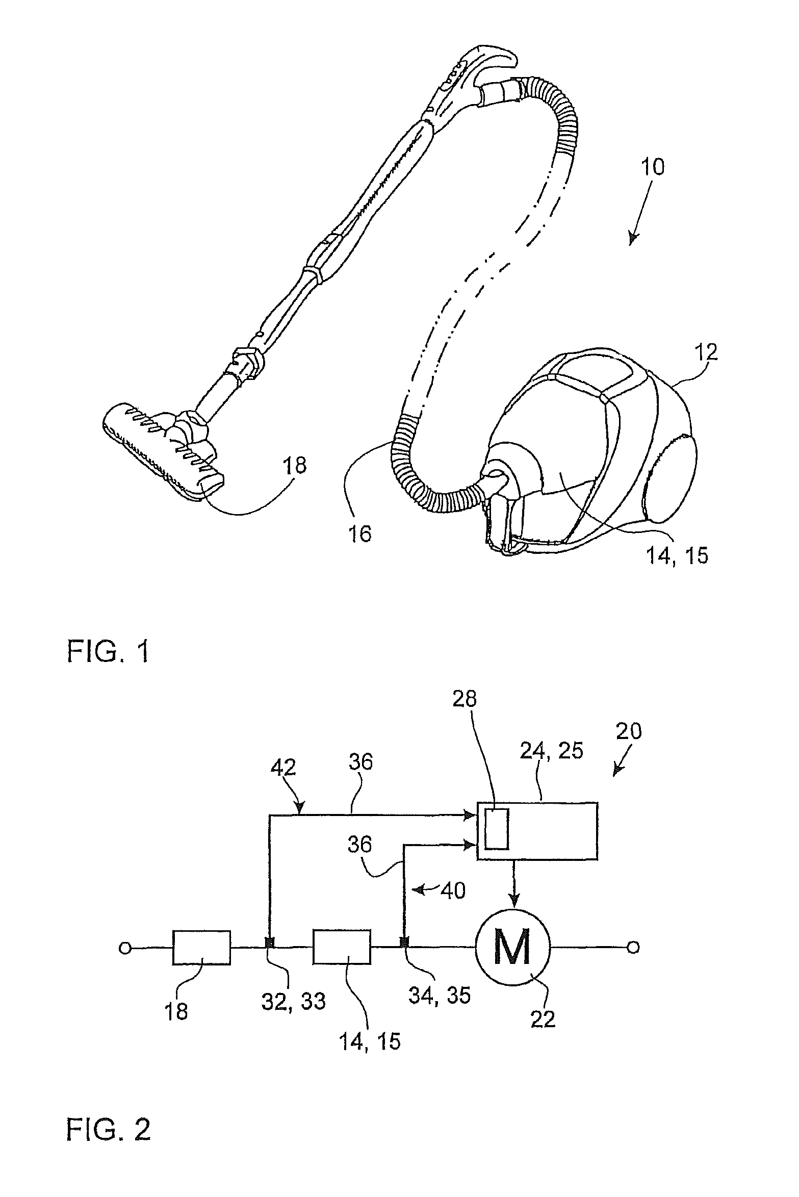 Air volume flow and pushing force control device