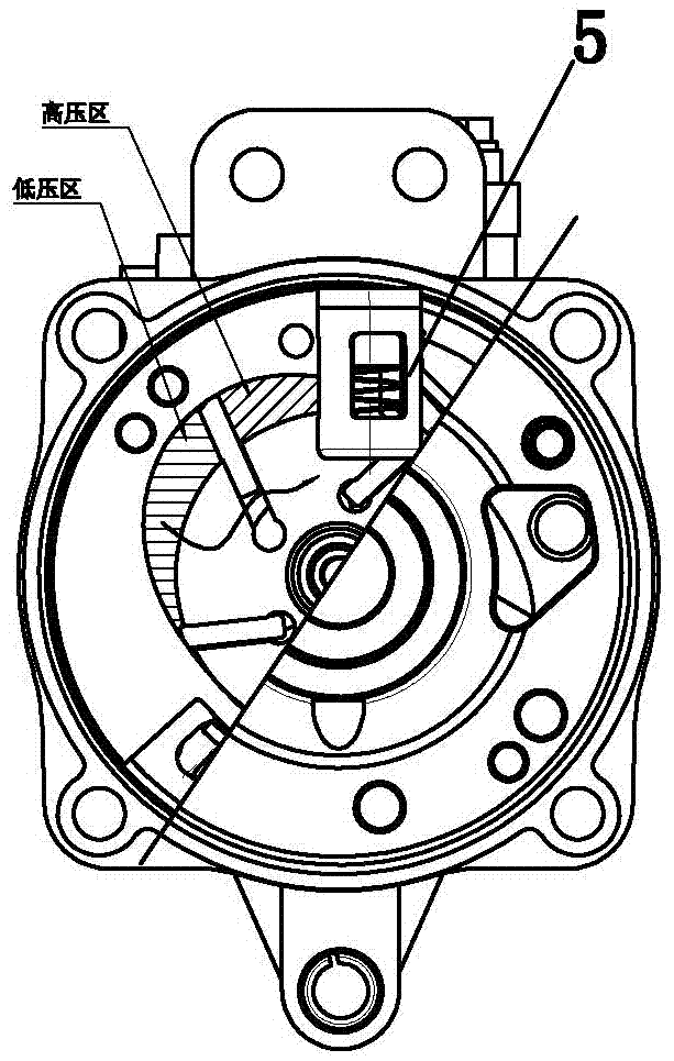 Automobile air conditioner rotary vane compressor preventing stop reverse rotation and leakage