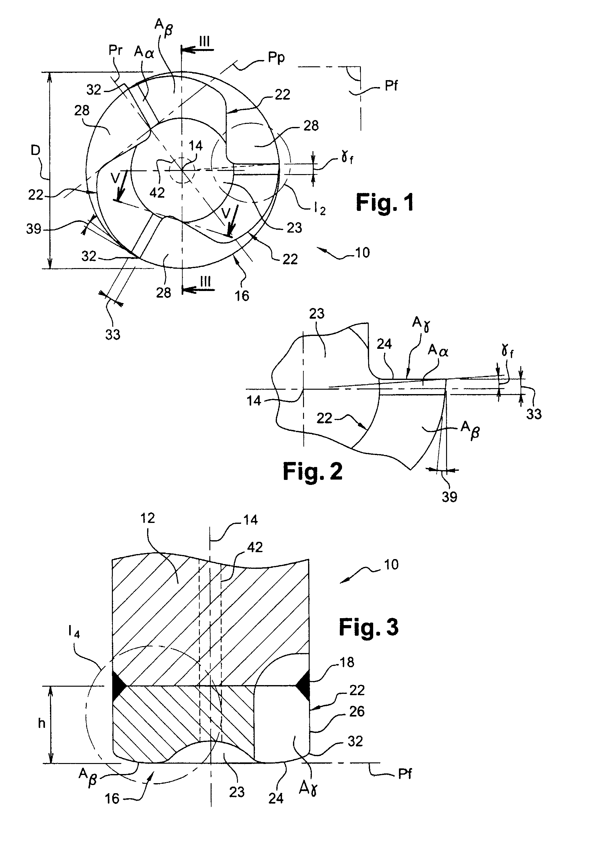 Slotting milling cutter for machining with a high feed and a low pass depth