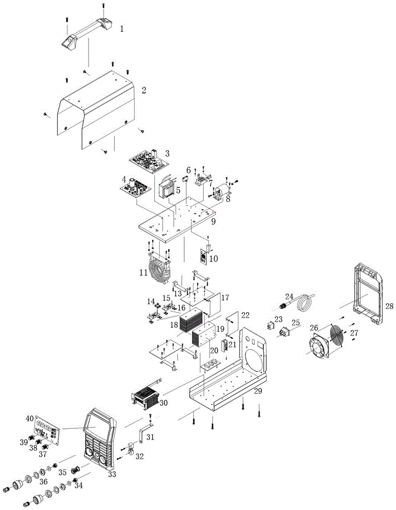 Structure of IGBT inverter welding machine with two welding functional modules