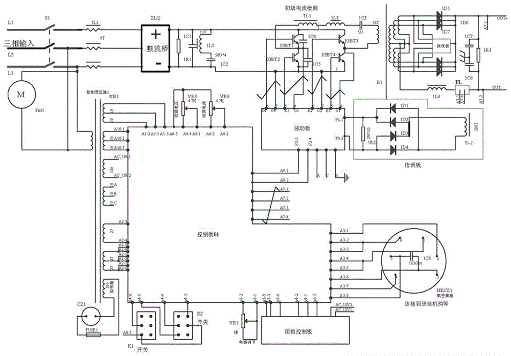 Structure of IGBT inverter welding machine with two welding functional modules