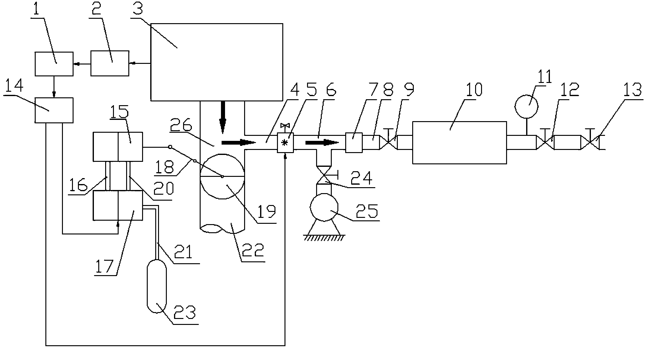 Single-cycle sampling system for engine exhaust gas