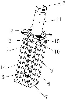 Hydraulically-driven traffic lifting column