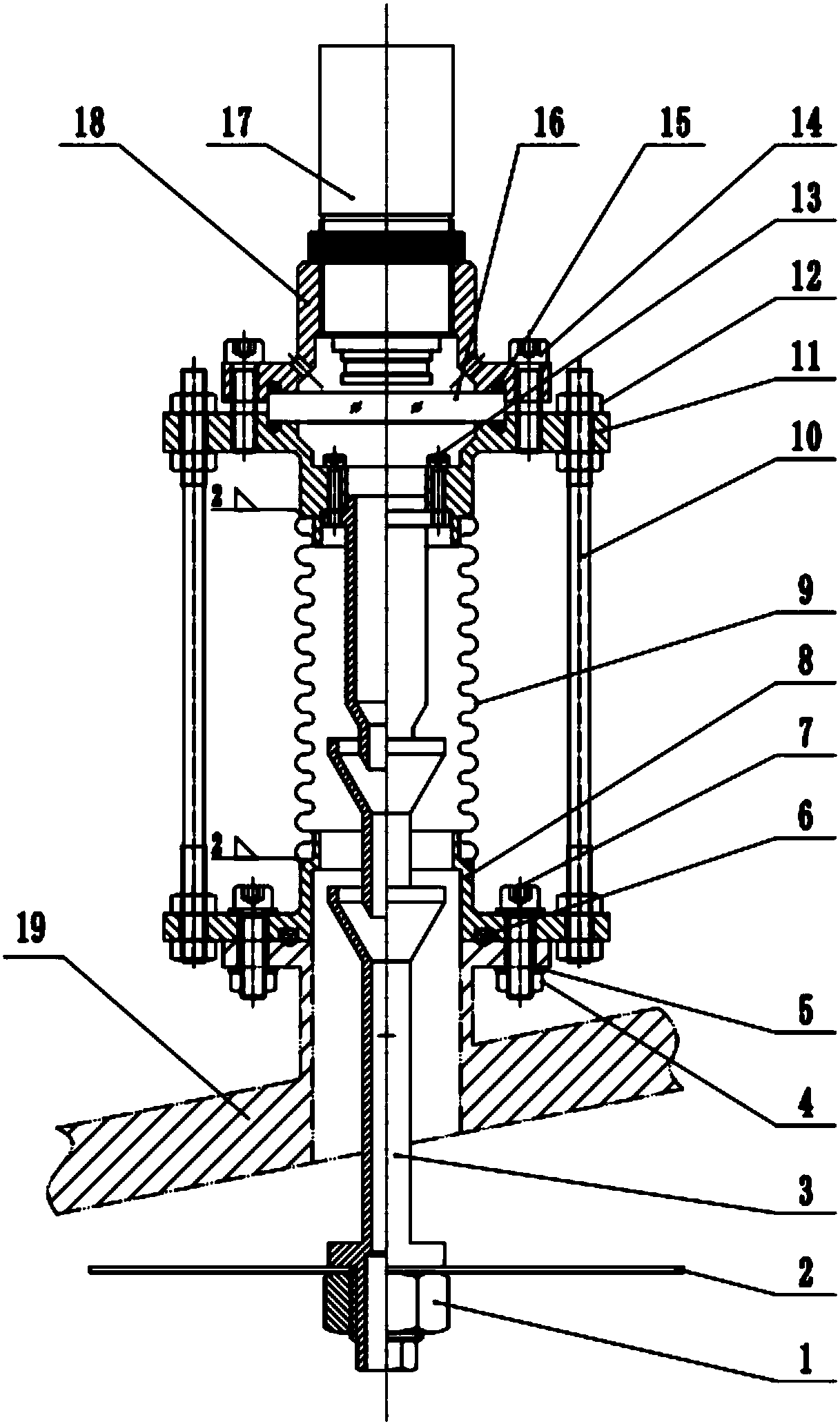 A multi-stage variable-diameter infrared temperature measuring device and temperature measuring method for induction melting