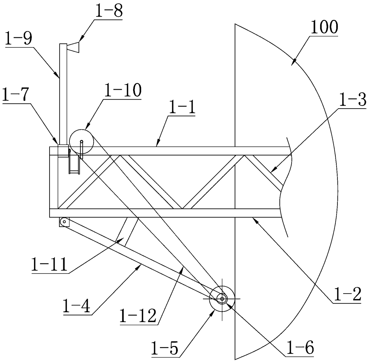 Concrete pier spraying curing device