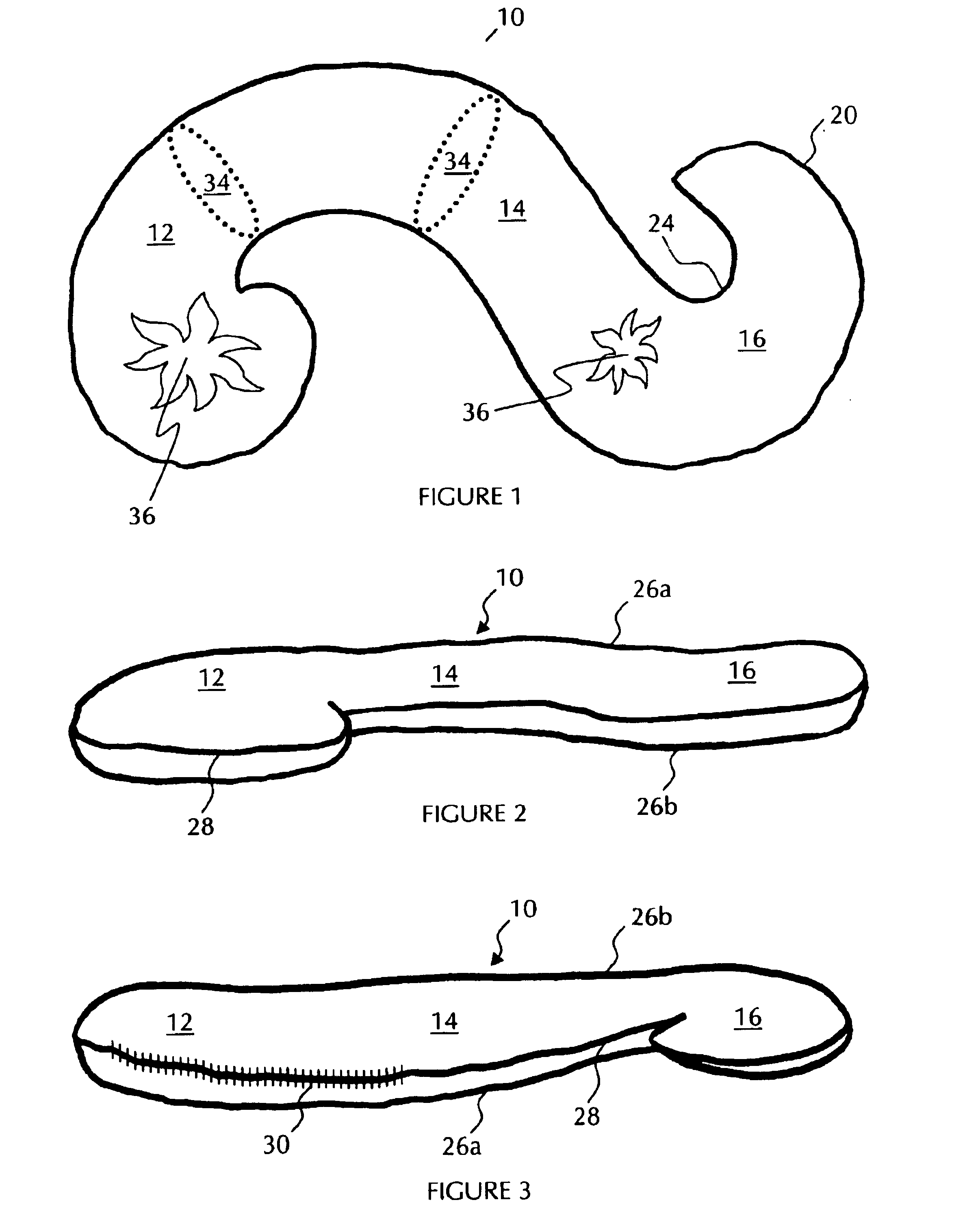 S-shaped pillow for flexible body support