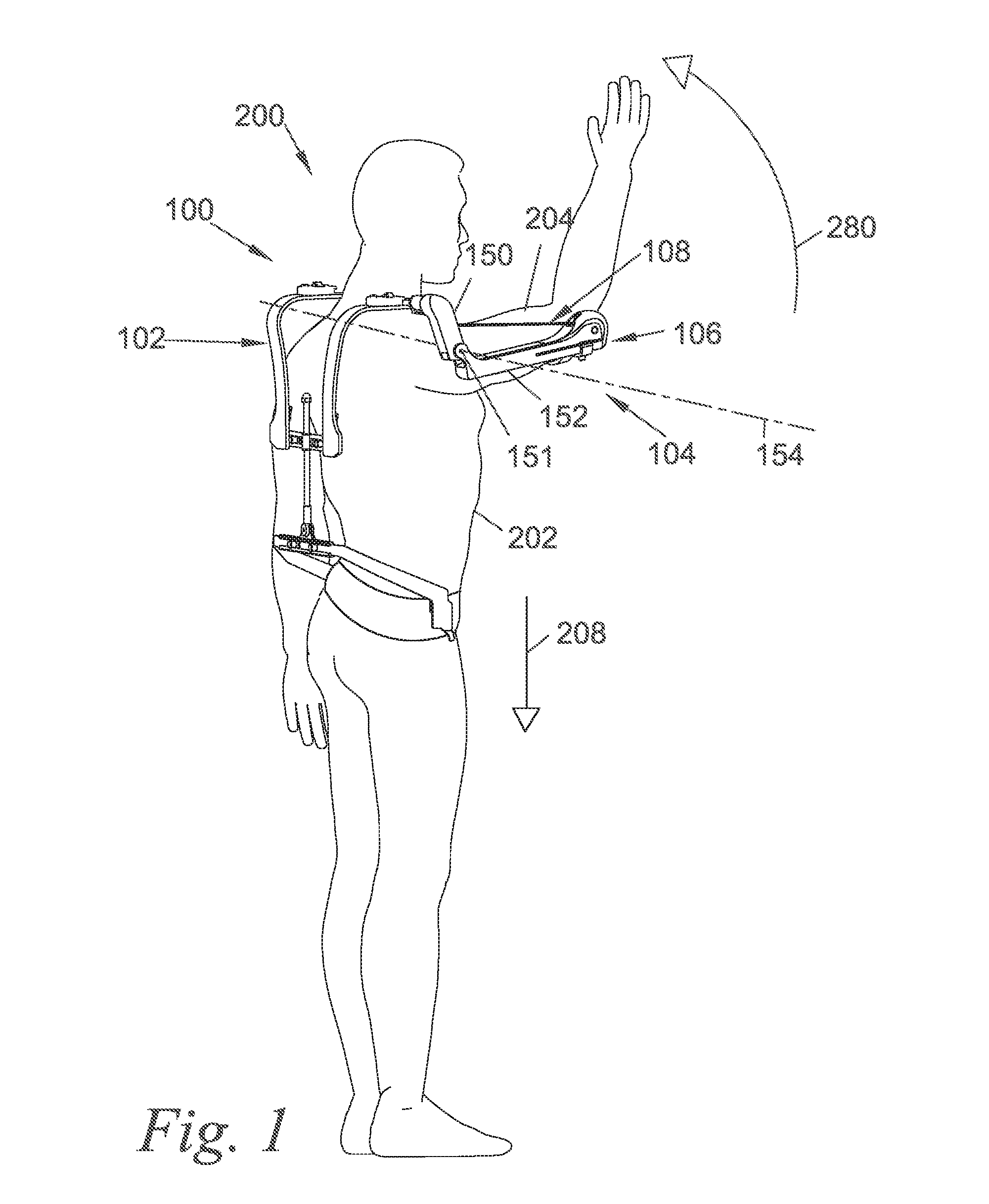 Method and apparatus for human arm supporting exoskeleton