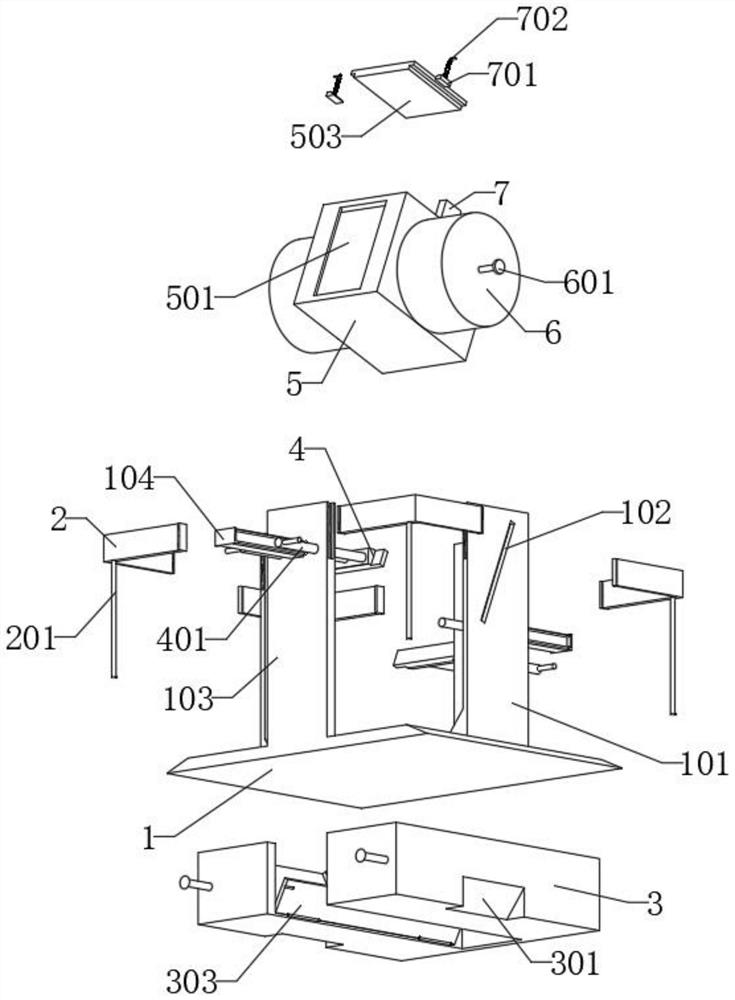 Dried shrimp rice throwing device based on food processing