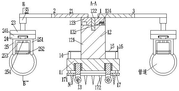 Underground water conveying pipeline construction placement equipment