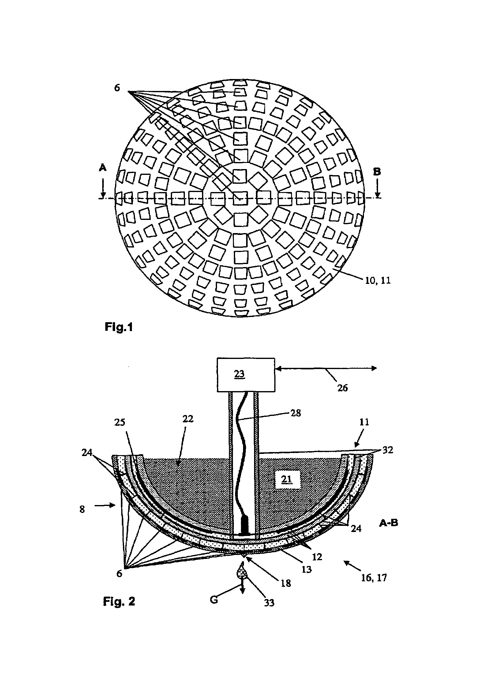 Device for transmitting and/or receiving high-frequency signals in an open or closed space system