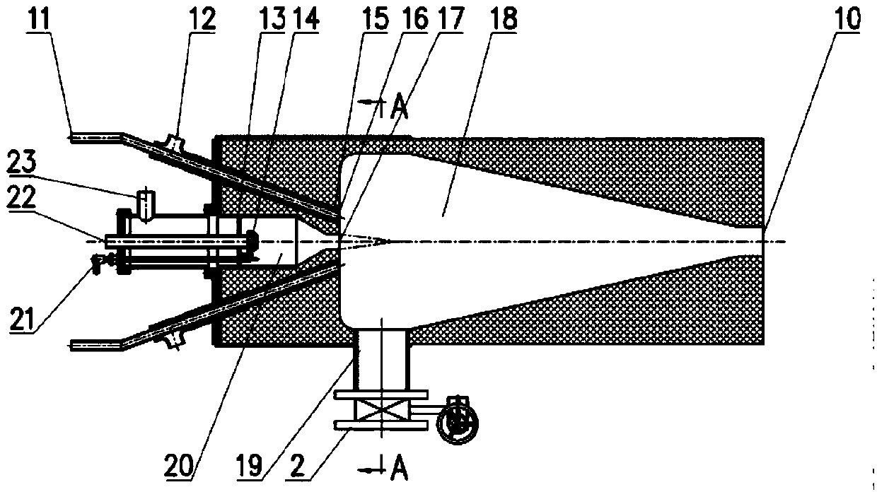 Pulverized coal flame preheating reburning system