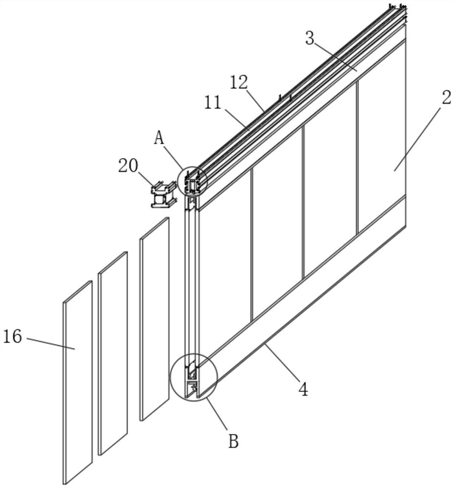 A prefabricated office partition and its installation method