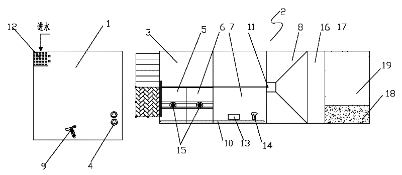 Integrated rural sewage treatment plant