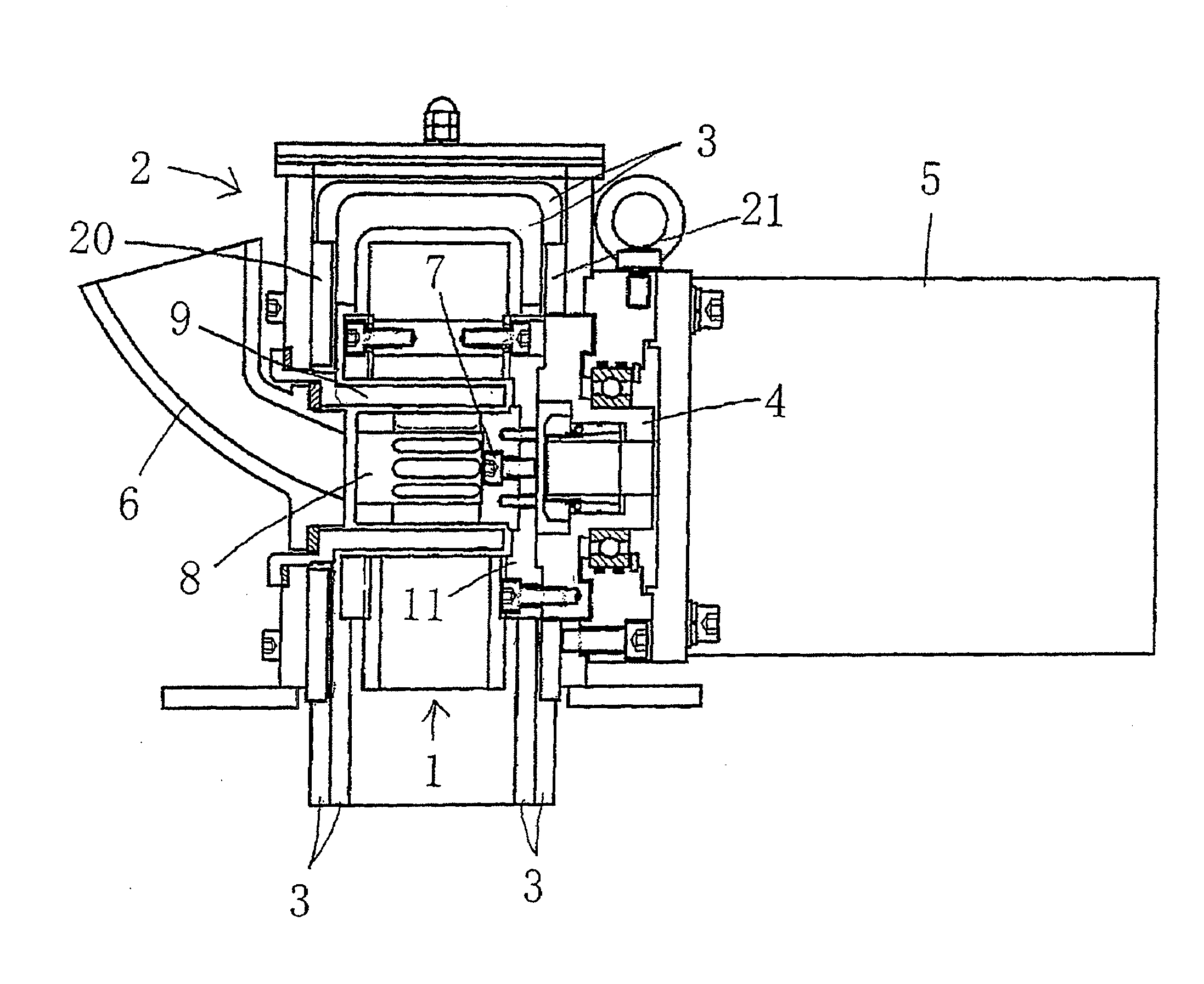 Machine for centrifugally shooting abrasives