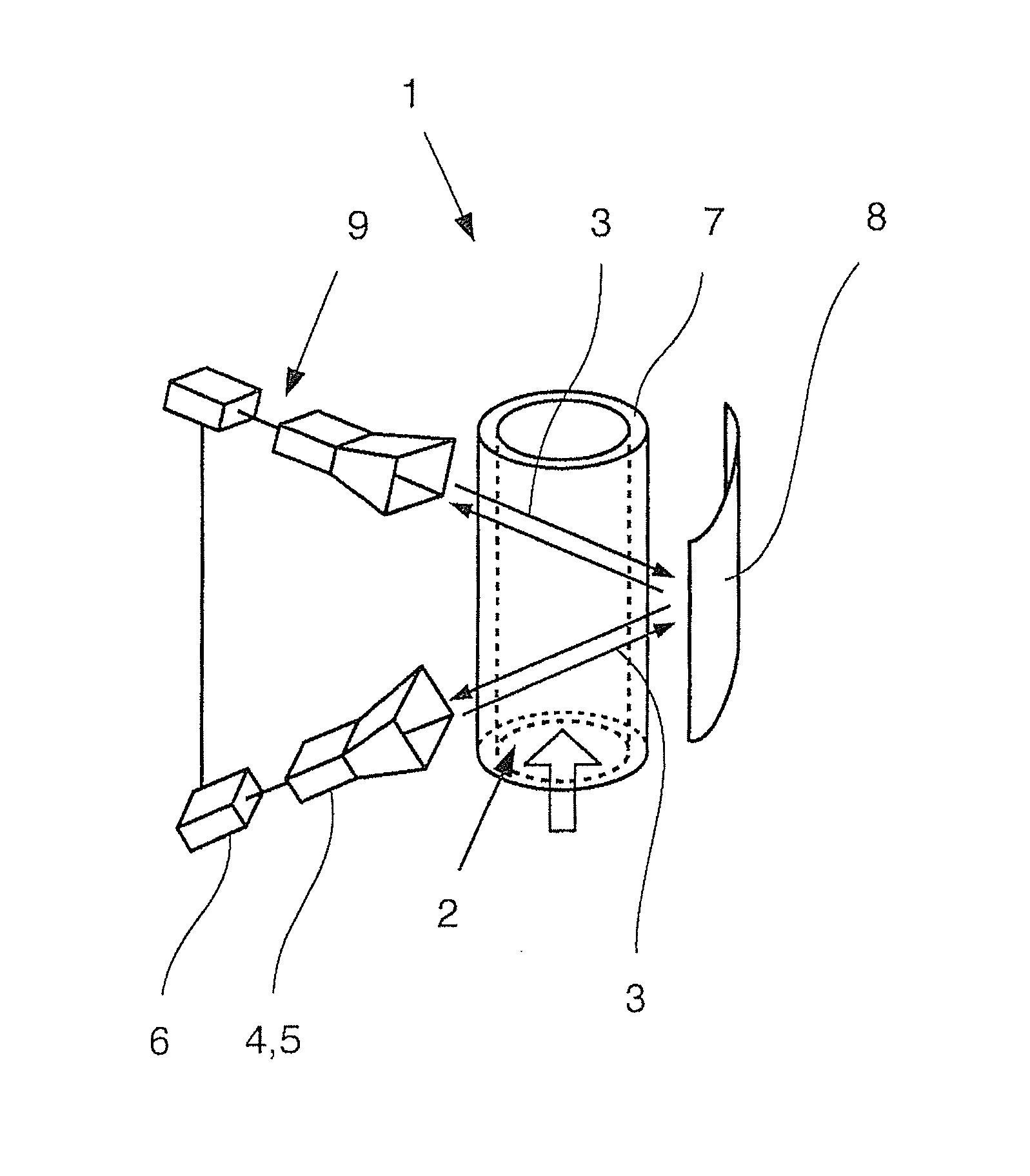 Device for determining the volume fraction of at least one component of a multi-phase medium