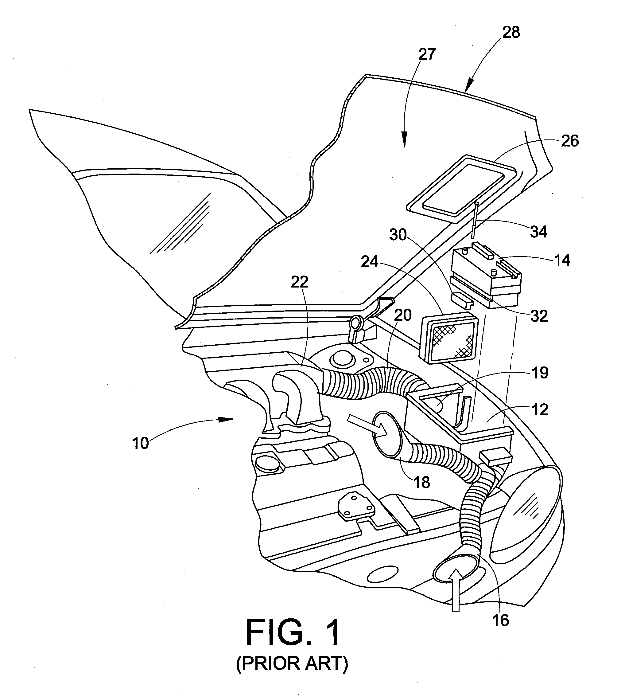 Symbiotic engine intake system and battery box