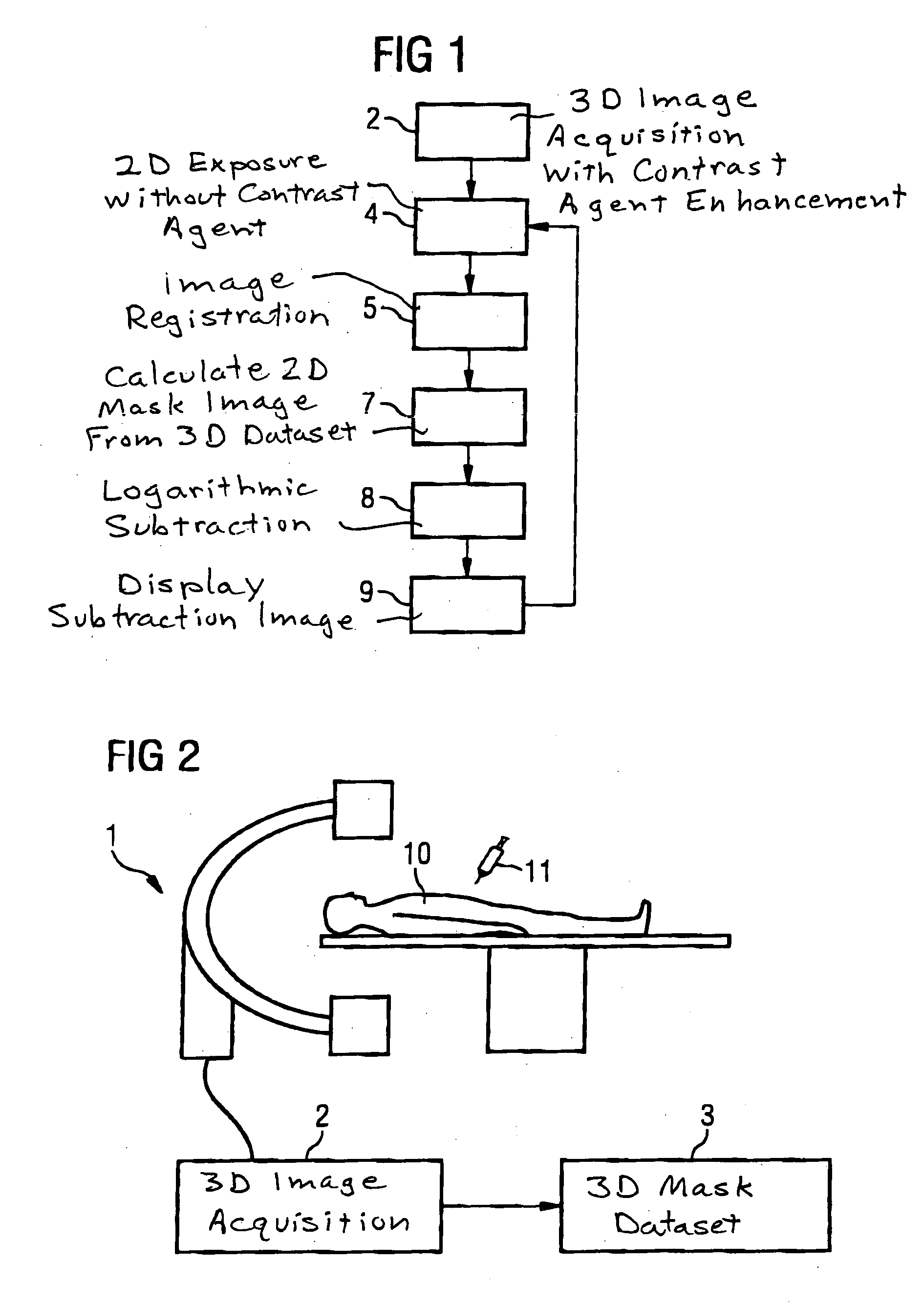 Method for imaging in a medical interventional procedure by image subtraction