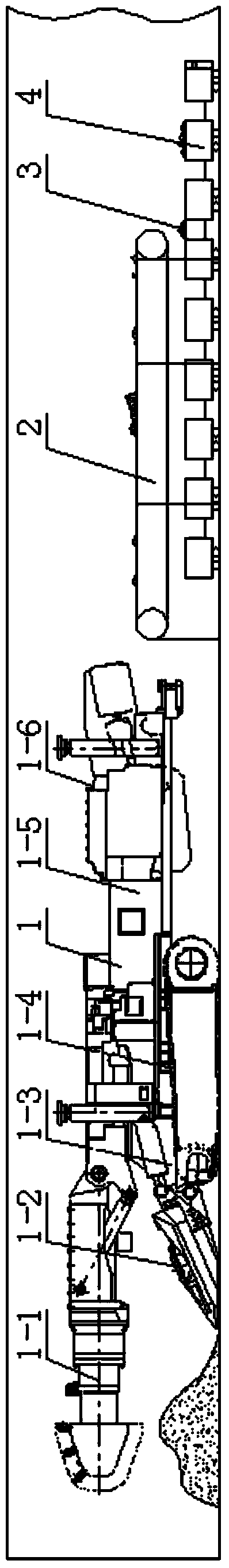 Continuous excavating equipment and process for roadways