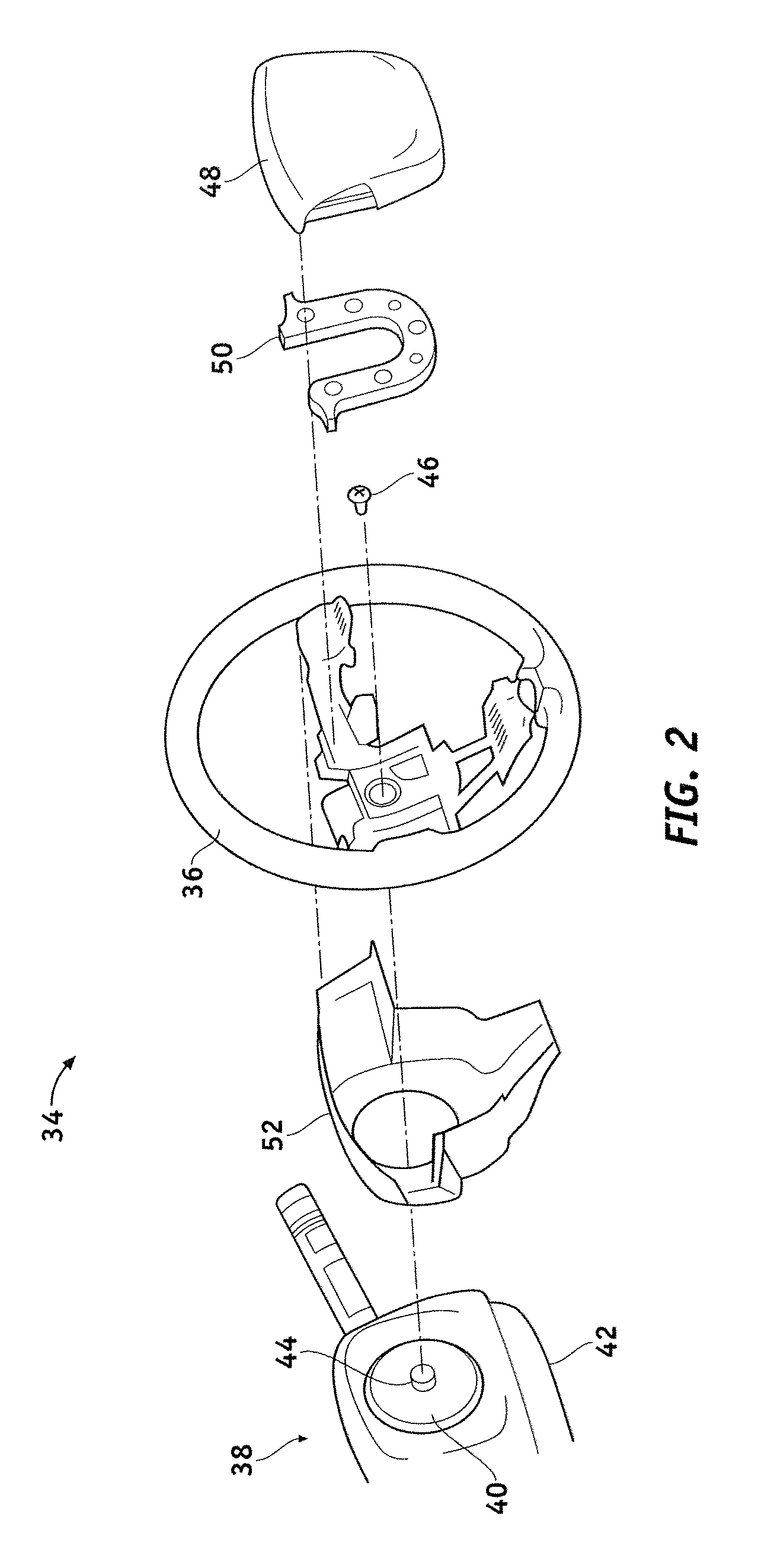 Vehicular steering wheel and column assembly including torsional damper device