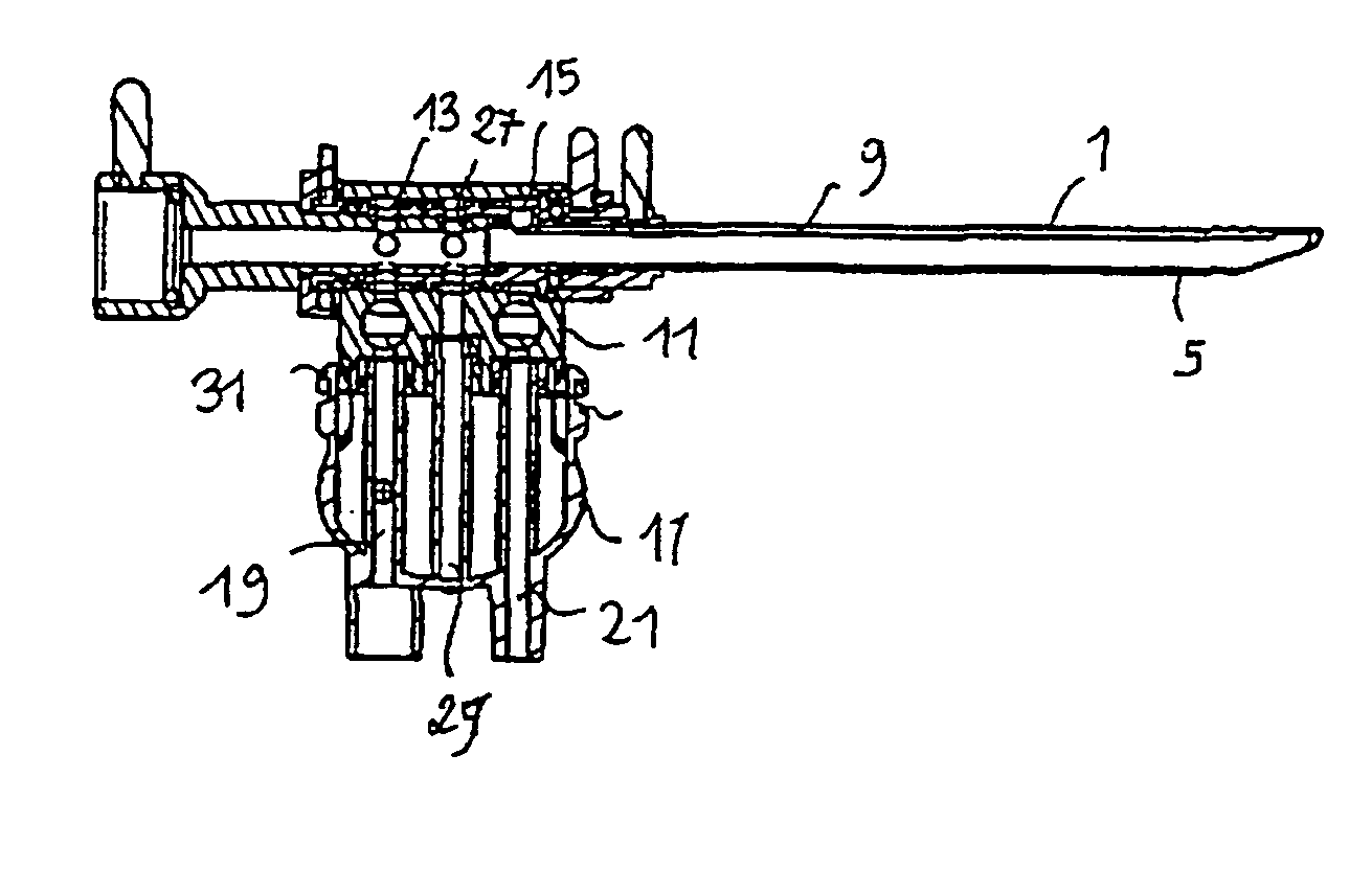 Endoscopy system and a pressure transmitting connector for said system