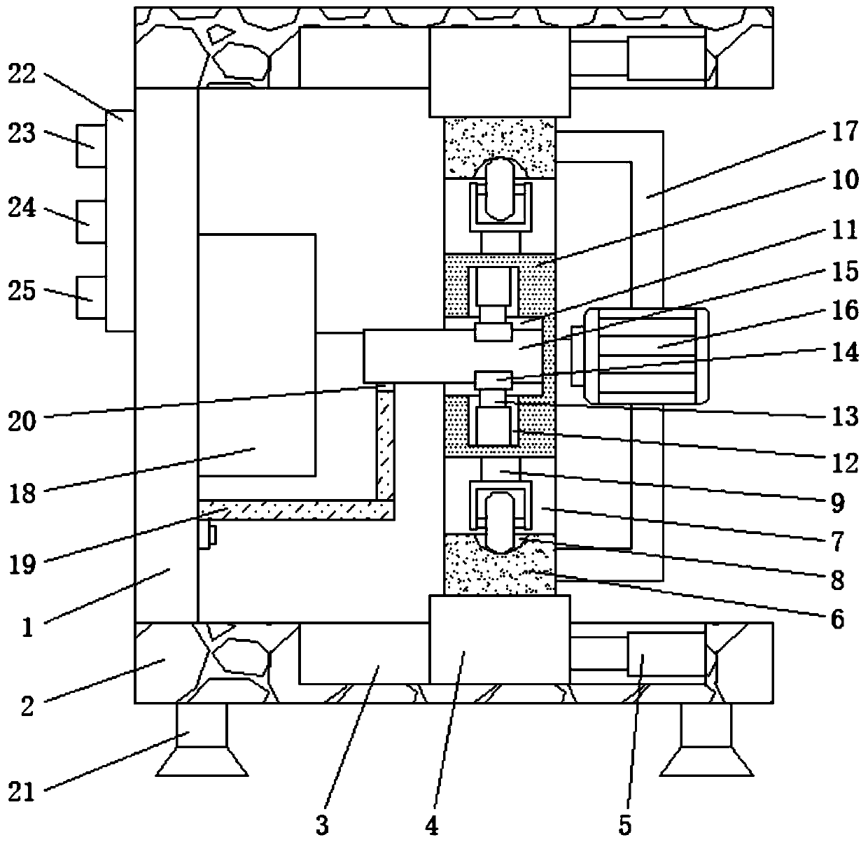 Processing device for six-blade flat milling cutter of multi-axis linkage machining center