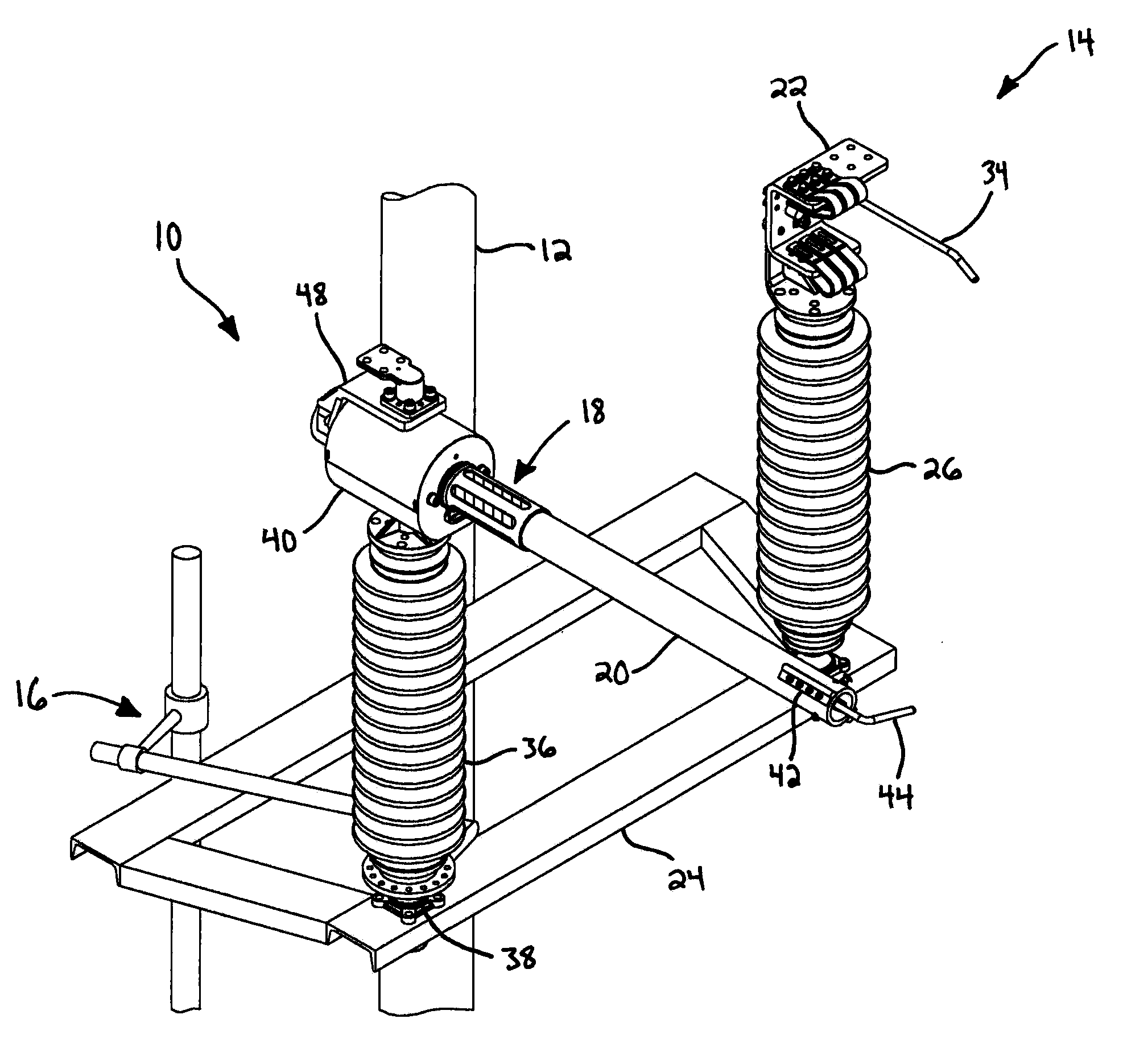 Air break electrical switch having a blade open/closed indicator