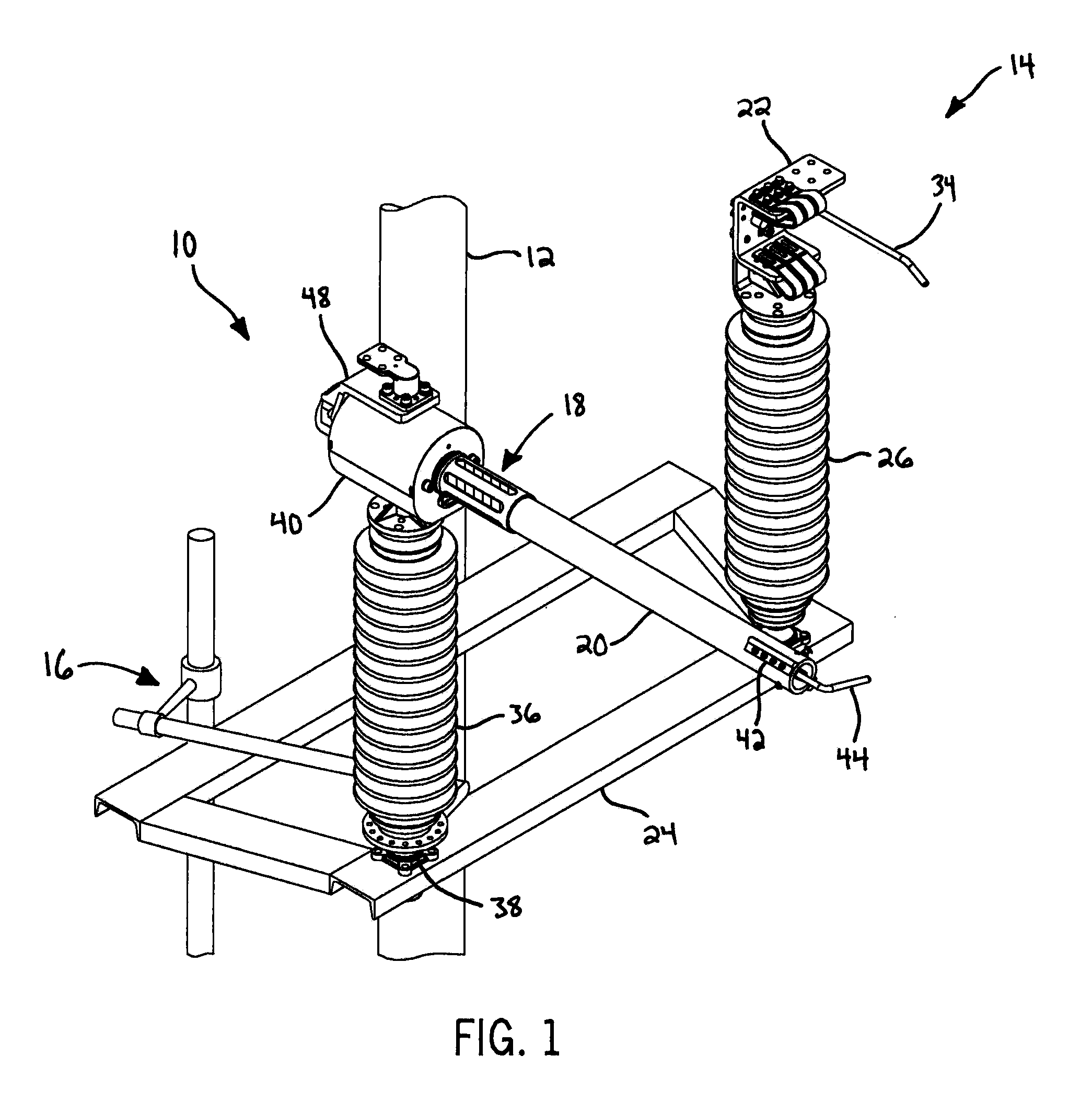 Air break electrical switch having a blade open/closed indicator