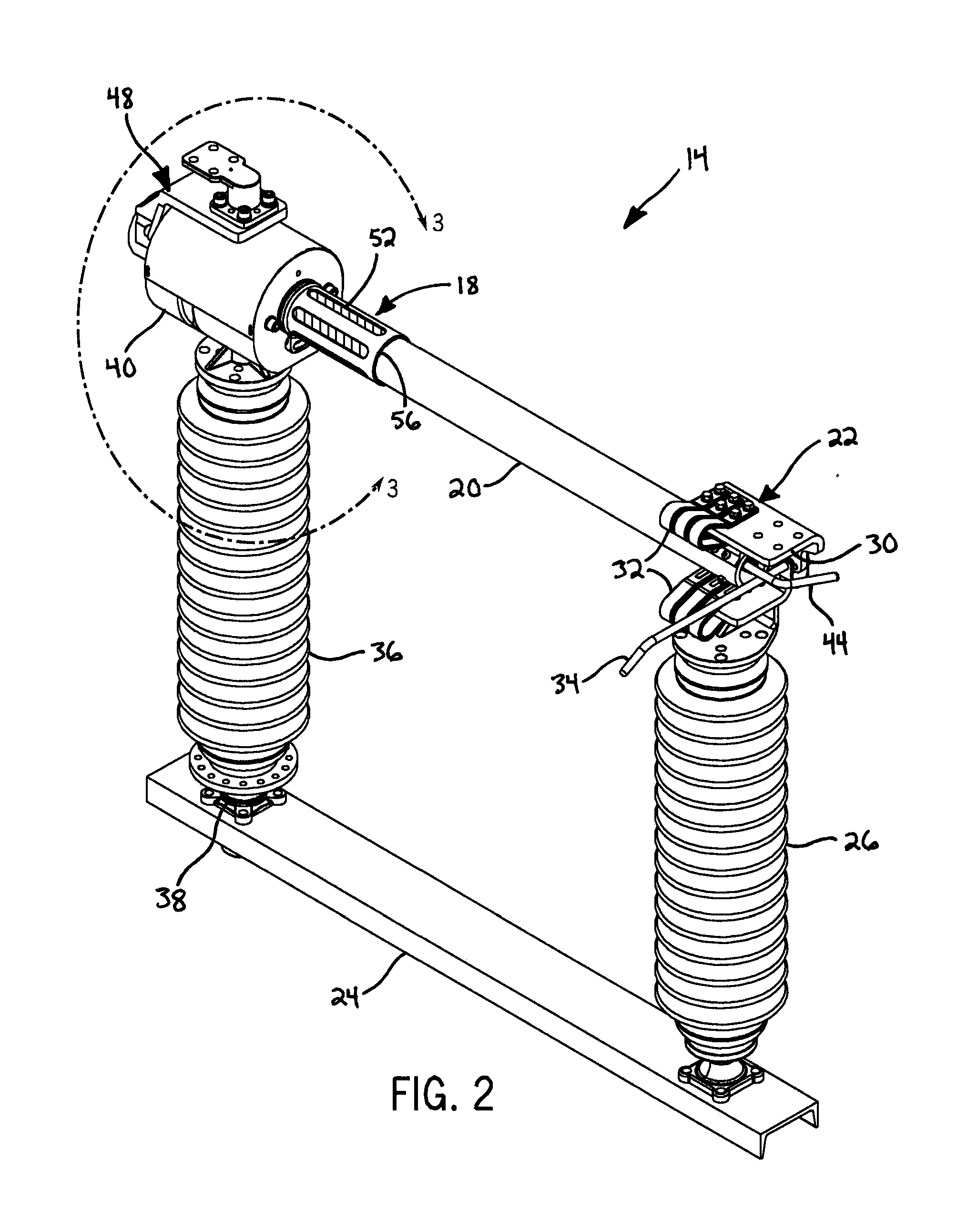 Air break electrical switch having a blade open/closed indicator