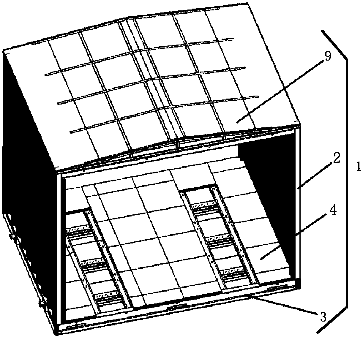 Anti-static mounting base of prefabricated cabin and modular cabin body