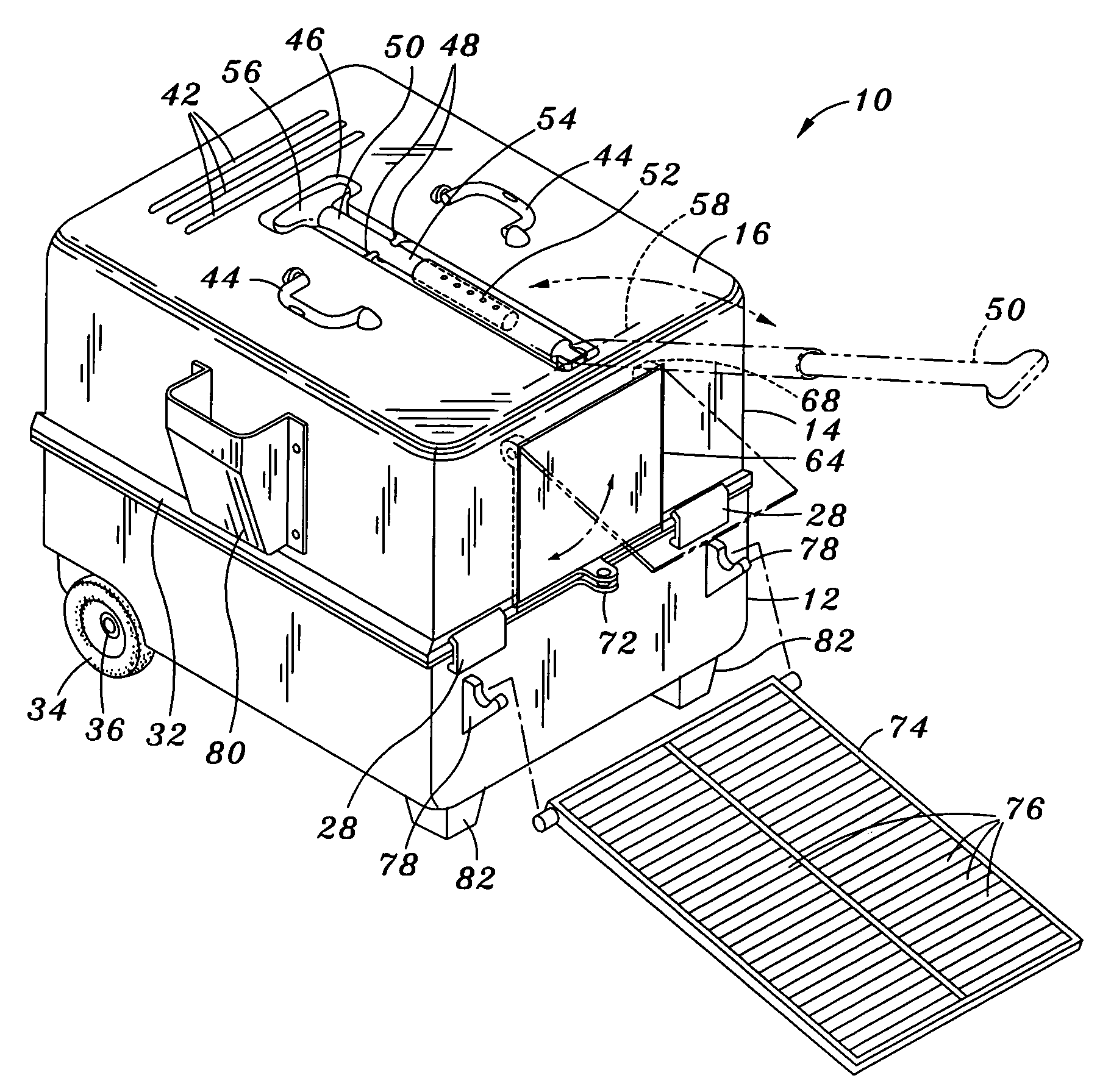 Portable cat litter box