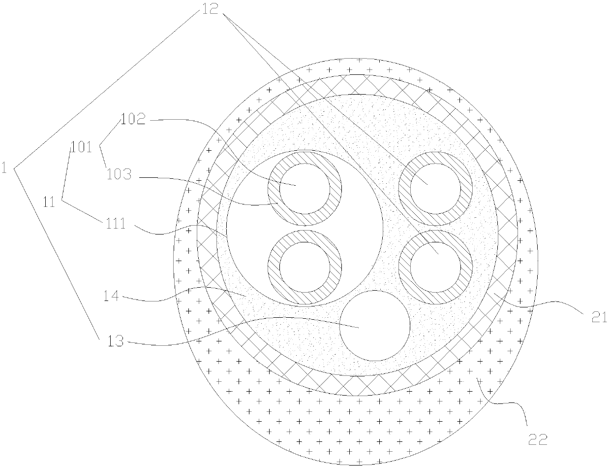 Anti-interference automatic take-up cable