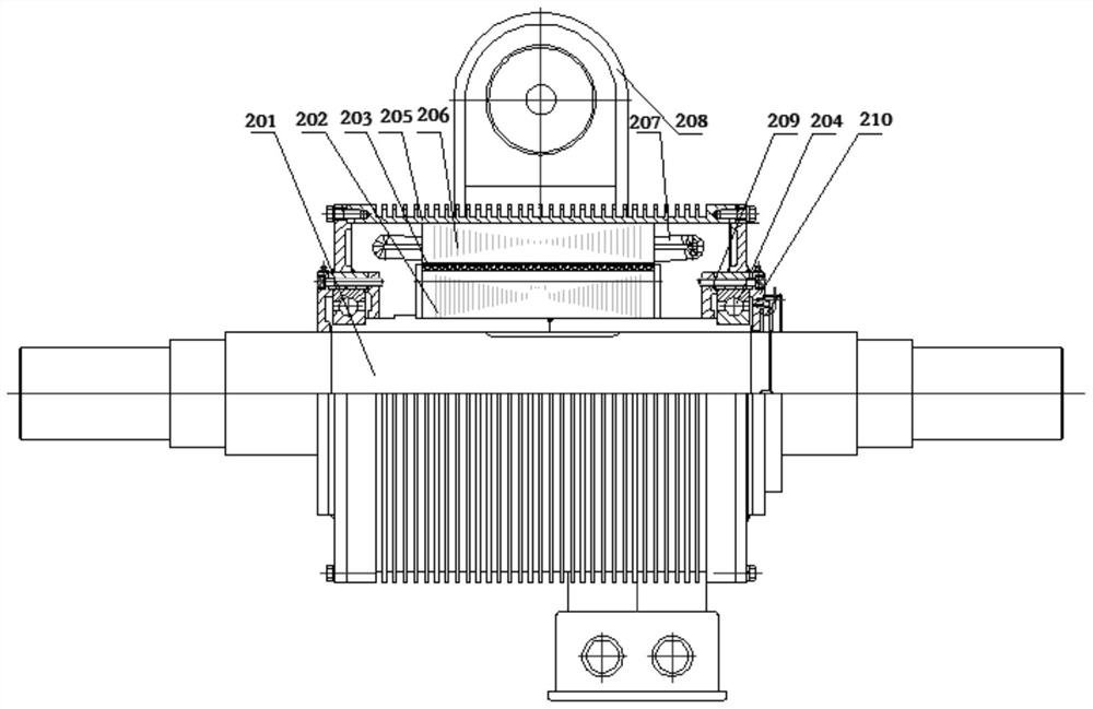 Driving structure of electric locomotive