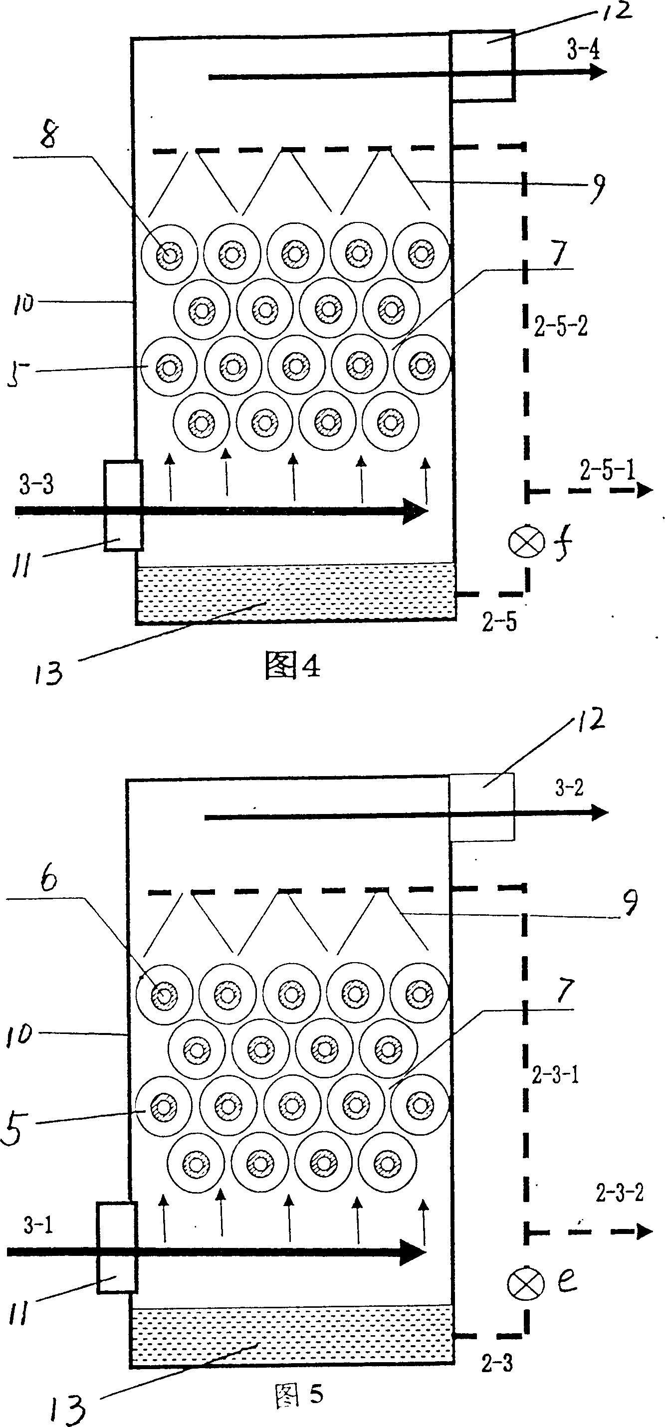 Desalinization method by stepwise circulation of non-explosive evaporation and condensation