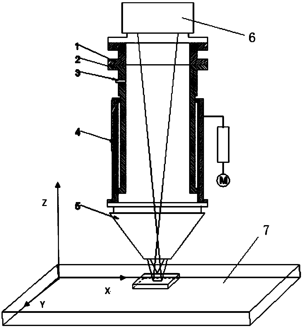 A laser metal additive manufacturing method with automatic cooperative controllable light spot and powder spot