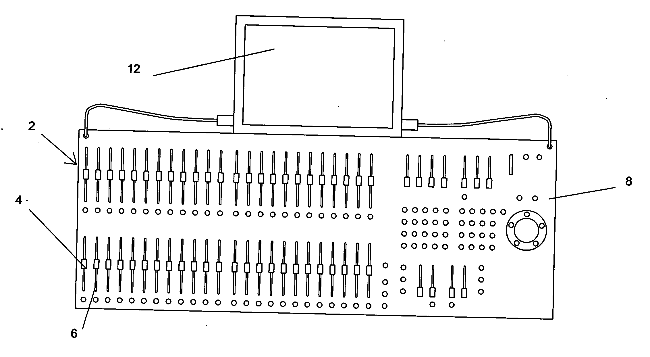 Stage lighting console