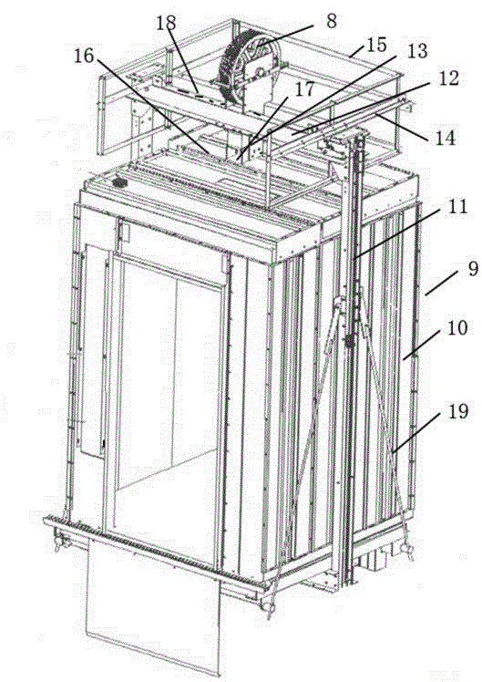 Passenger lift with small machine room