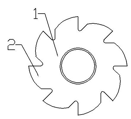 Special disc-shaped milling cutter for processing toothed welding fork