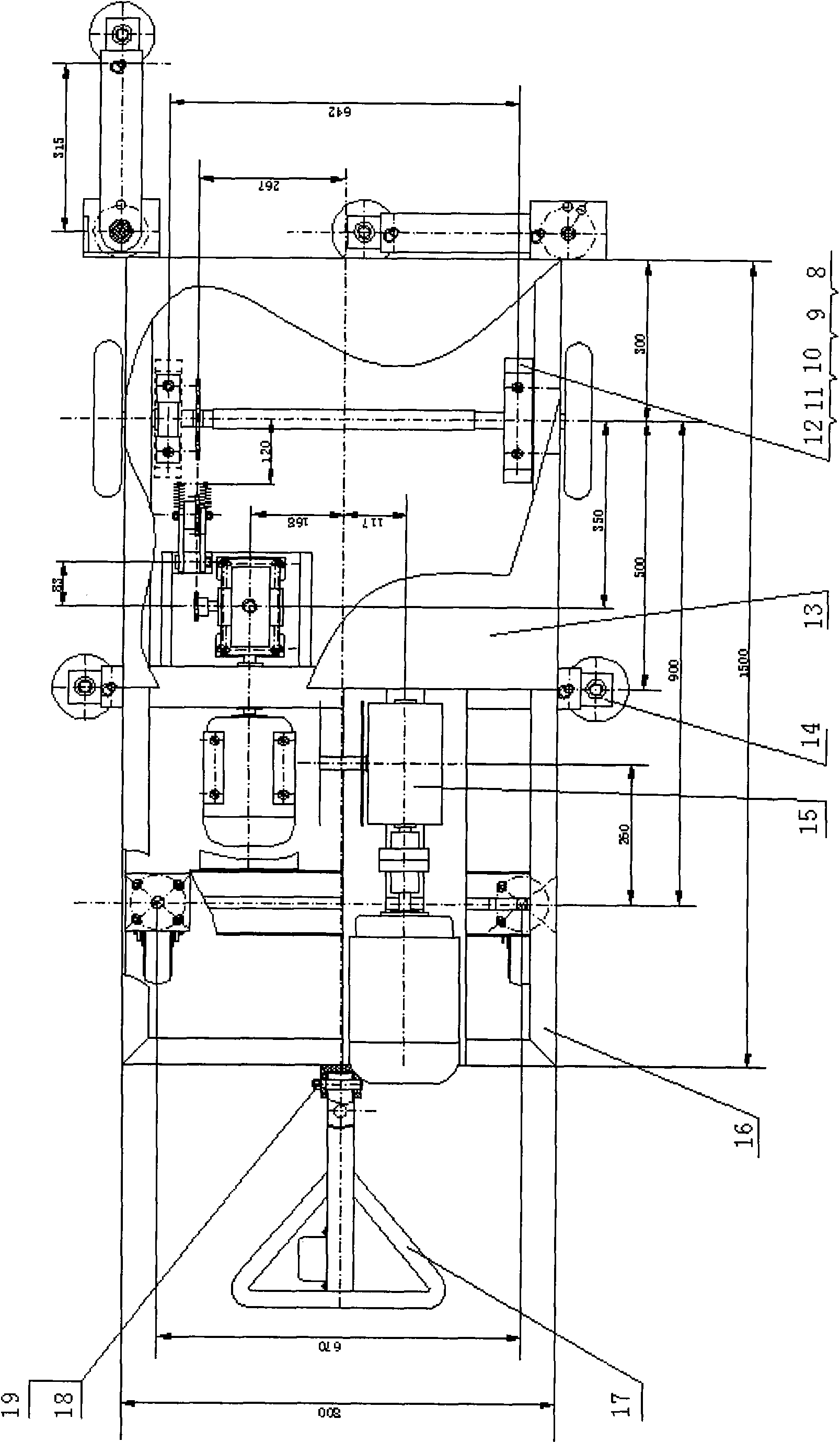 Electric cleaning device of dirty belt of post insulator of DC converter station