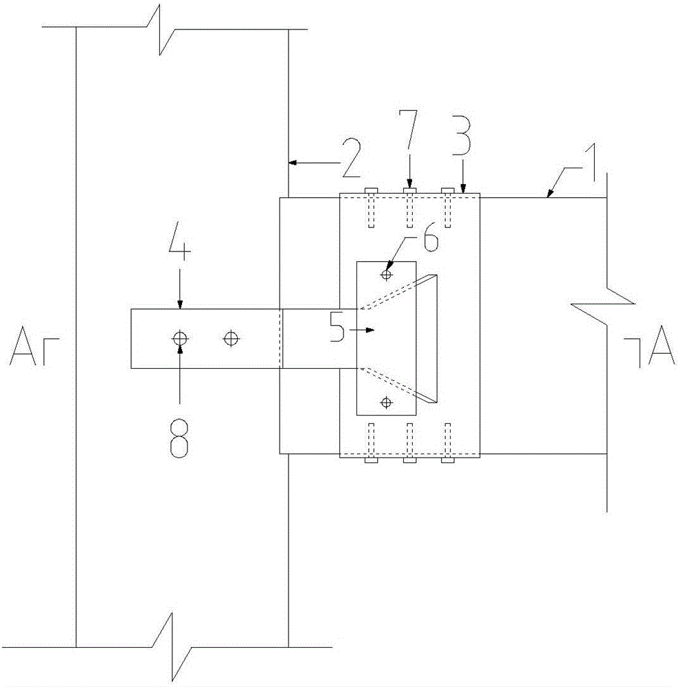 Steel assembling piece reinforcing device used for ancient wood building and allowing tenon and mortise joint to slip