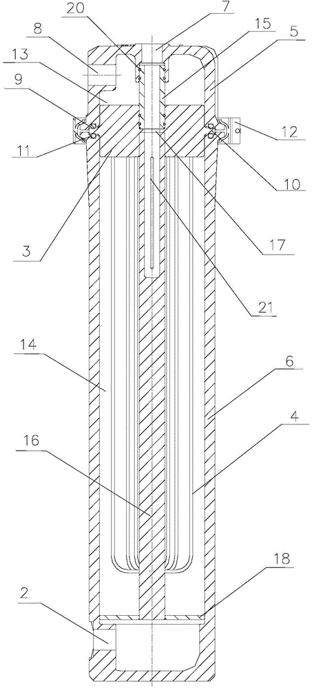 Ultrafiltration membrane module and method for treating high-turbidity water by using same