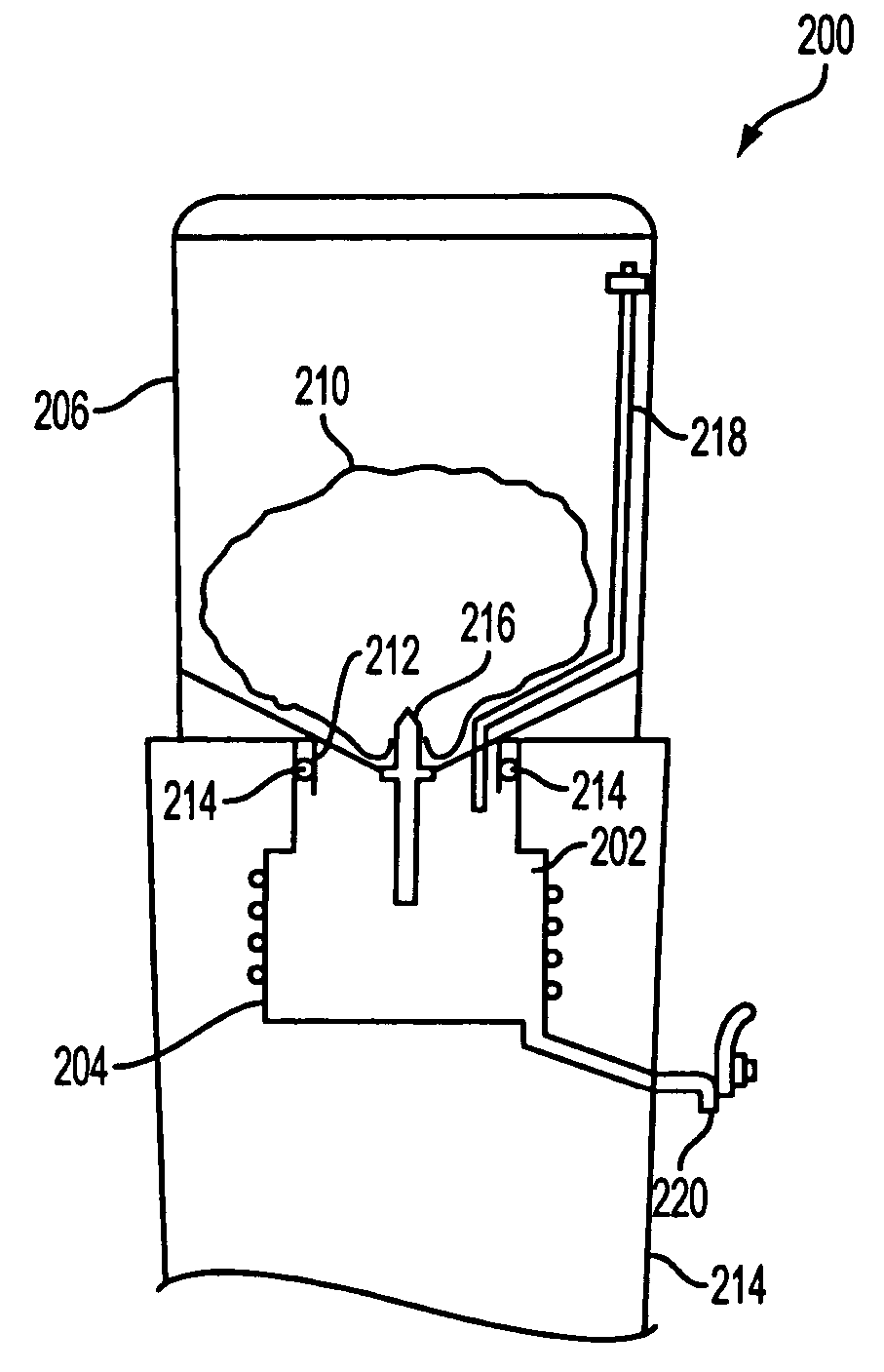 Office water cooler adapter for use with bagged fluids