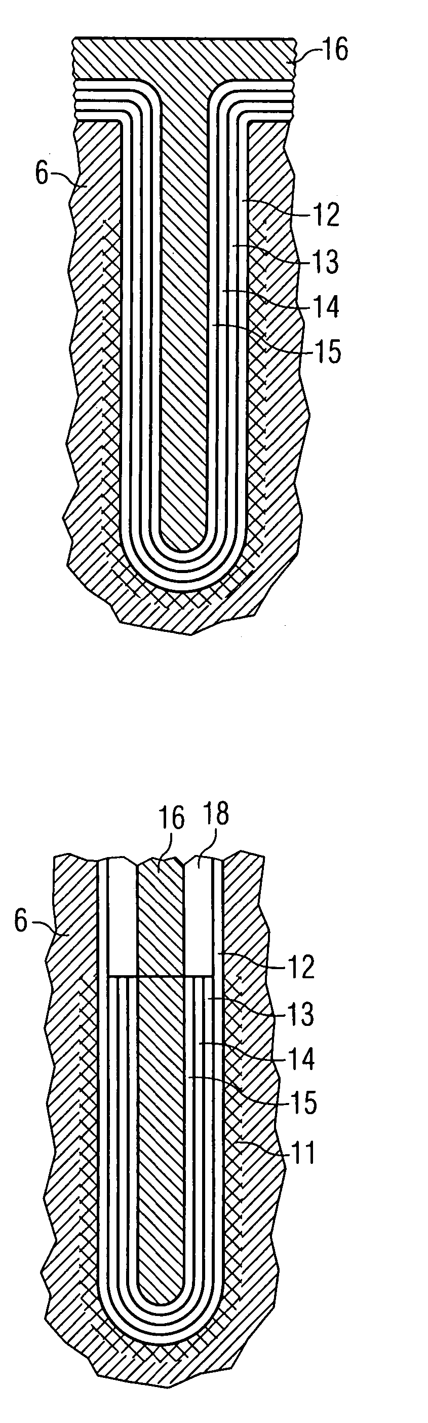 Capacitor with electrodes made of ruthenium and method for patterning layers made of ruthenium or ruthenium