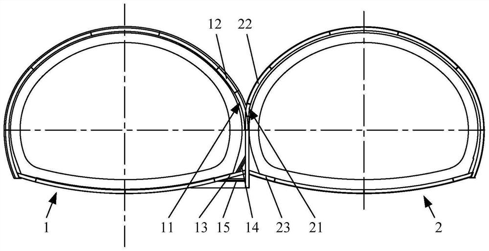 Arch frame structure of multi-arch tunnel and arrangement method of arch frame structure