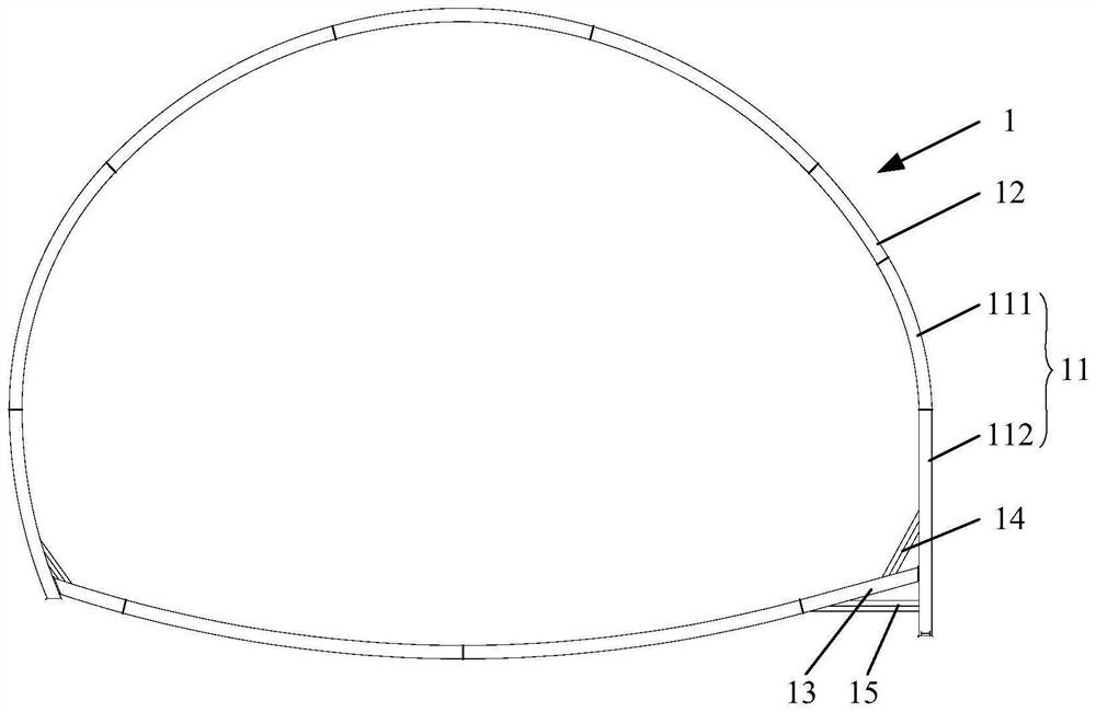 Arch frame structure of multi-arch tunnel and arrangement method of arch frame structure