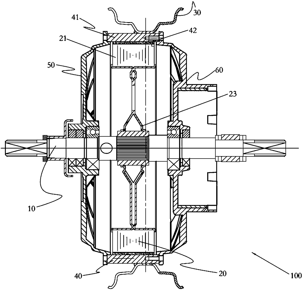 A motor driving system for an electric vehicle and an electric vehicle